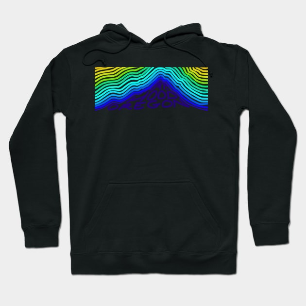 Mt. Hood Oregon Outline Hoodie by FernheartDesign